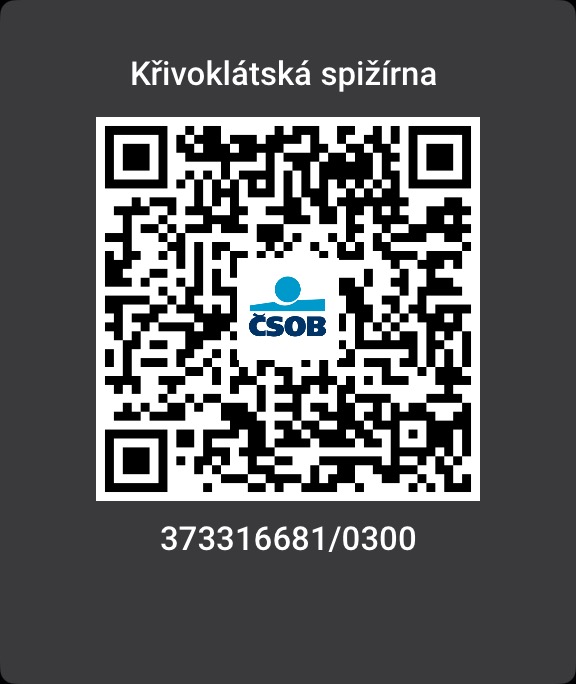 QR kód pro platbu — číslo účtu 373316681/0300